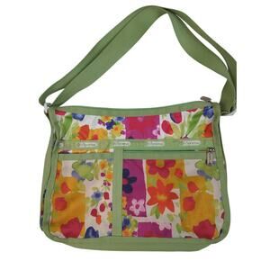 LeSportsac Vintage Floral Watercolor Pattern Everyday Bag Nylon USA